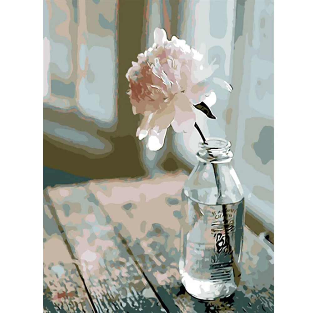 

CHUNXIA PBN Relax DIY Painting By Numbers DIY Framed Oil Paint Figure Painting Pictures Wall Art Home Decor Unique Gift E890