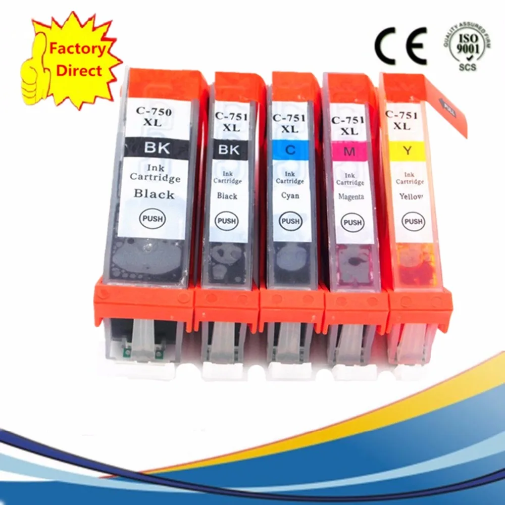 PGI 750 PGI750 750XL CLI 751 чернильные картриджи для MG 6470 7170 MX 727 927|ink cartridge|replacement cartridgeink cartridge