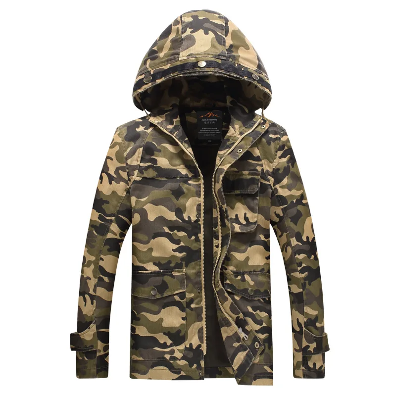 Military Style Camo Jacket for Men