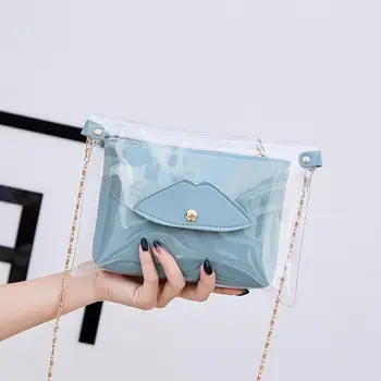 

Jelly bag fresh female bag bag small square bag transparent small wear-resistant simple and elegant