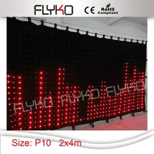 P10 2x4 м светодиодные видео ткань/светодиодный дисплей/LED Видение занавес