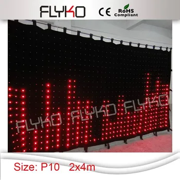 

P10 2x4m Free shipping led video cloth/led video display/ led vision curtain