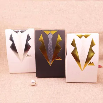 

50 pcs 2018 hot sale new Handsome new three -color bow tie gift box kraft box gift box