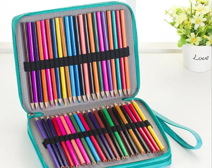 124 hole secret garden sketching pencil PU colored pencil bagin Pencil
