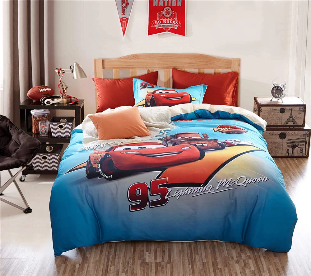 Lightning McQueen Cars 3D Printed Bedding Sets Egyptian Cotton