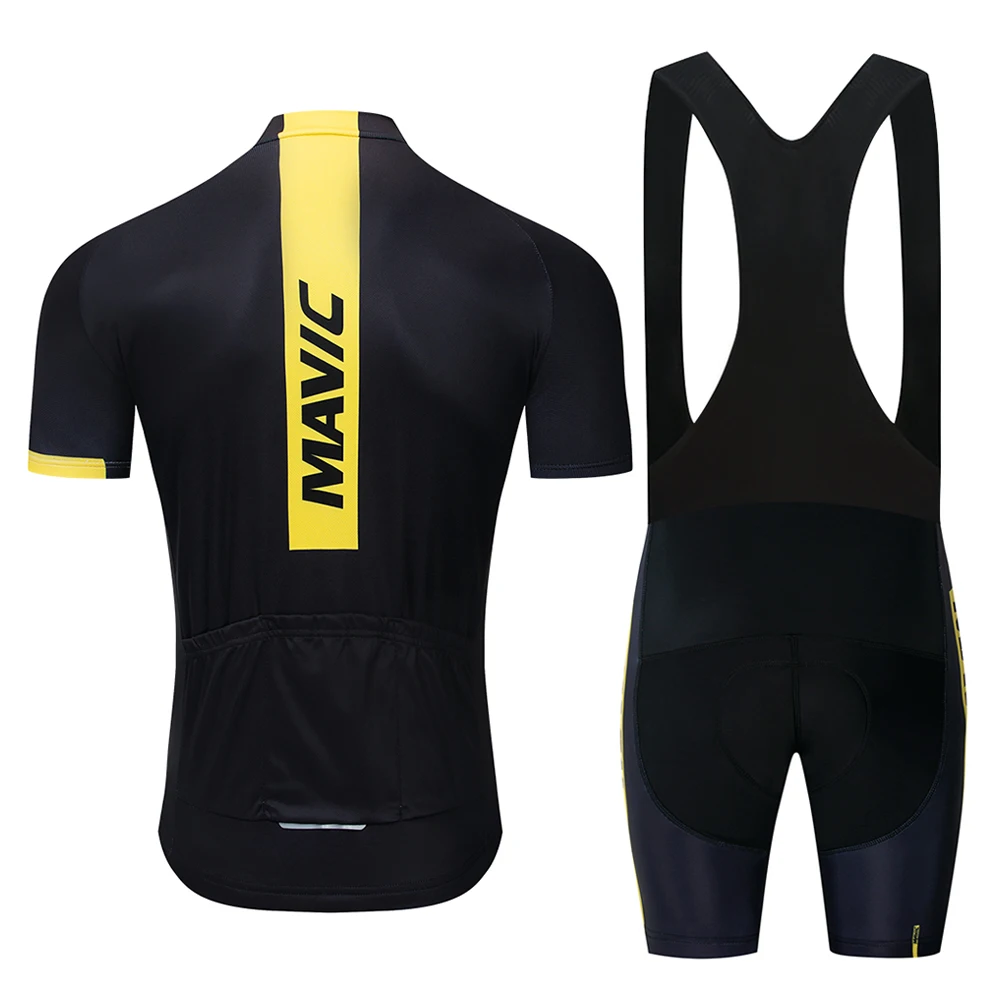 Новинка, летние комплекты из Джерси для велоспорта, Мужская одежда для велоспорта MAVIC team, комплект из Джерси с коротким рукавом для горного велосипеда/комплекты, велошорты/штаны 9d pad