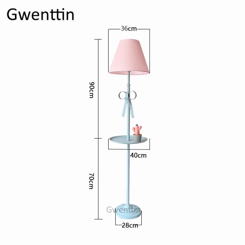 Нордическая напольная Светодиодная лампа с бантом, абажур, современная ткань, подставка, осветительные приборы для детской комнаты, спальни, дома, лофт, Декор