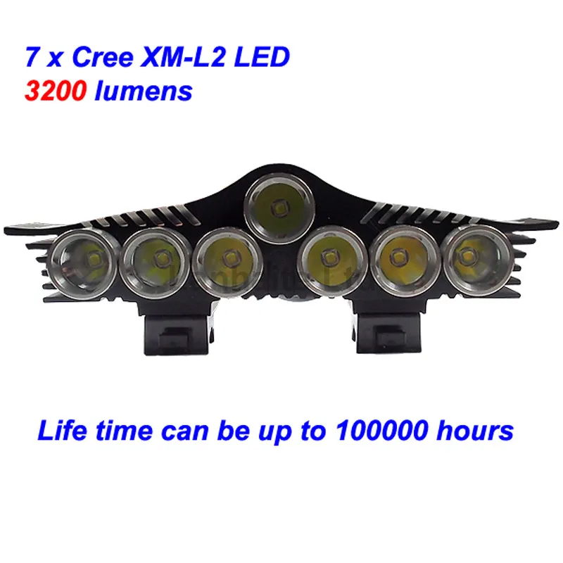 Лампа для велосипеда TrustFire TR D013 7 светодиодов Cree XM L2 U3 2300 люмен 3 режима с