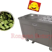 1 пан мороженое rolls ролик машина Прокатки круглых сковороде жареное мороженое машины жарки ролик поддон