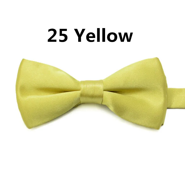 25 yellow Новое поступление; одежда для маленьких мальчиков в британском стиле; аксессуары; детская рубашка в полоску с бантом для свадьбы галстук-бабочка; ZY186113 - Цвет: 25 yellow