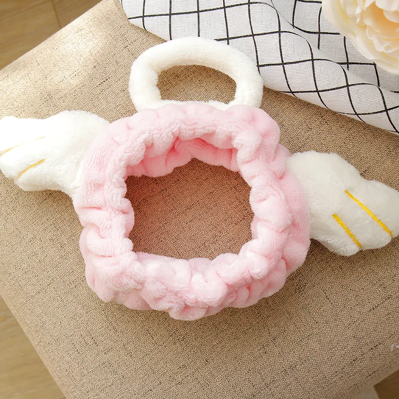 

10PCS Wholesale New Cute Angel Wings Headband for Women Wash/Make UP/SPA Soft Headband Young Girls Hair Accessories