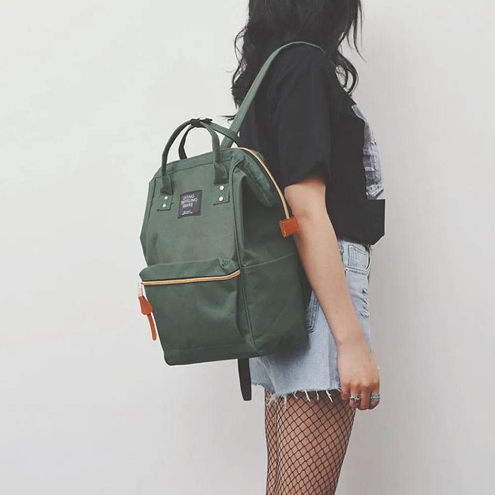

2019 summer new travel bag backpack Unisex Solid Backpack School Travel Bag Double Zipper Bag bolsa de viaje gifts t1.3g