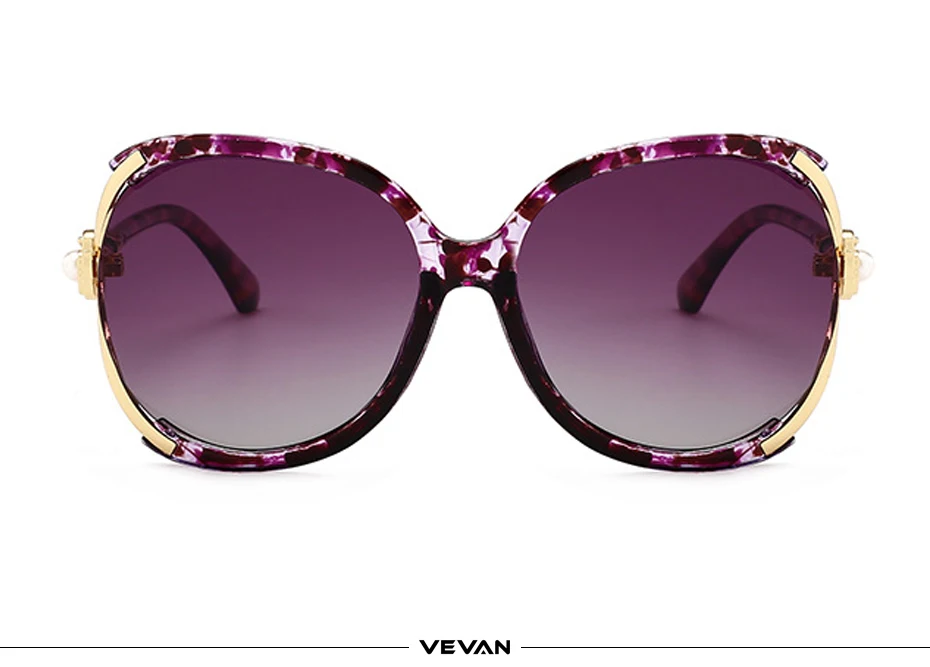 VEVAN, высокое качество, поляризационные солнцезащитные очки большого размера для женщин, фирменный дизайн, UV400, солнцезащитные очки для женщин, роскошные очки с коробкой