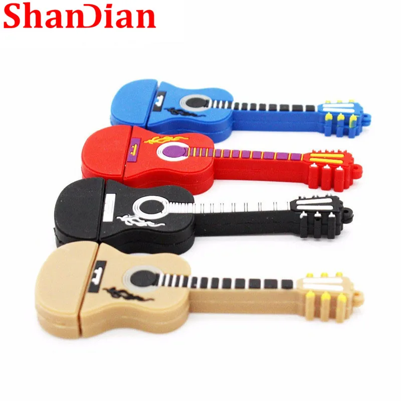 USB флеш накопитель SHANDIAN в форме гитары 64 ГБ/4 ГБ|USB флэш-накопители| |