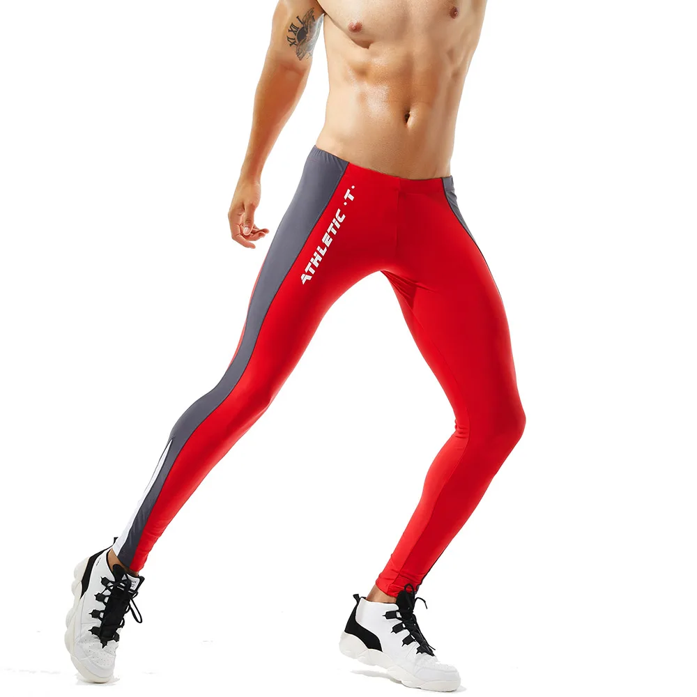 Мужские спортивные брюки для бега брюки-скинни Легинсы базовый слой мужские спортивные брюки для фитнеса колготки Сексуальная Спортивная одежда Йога Эластичный