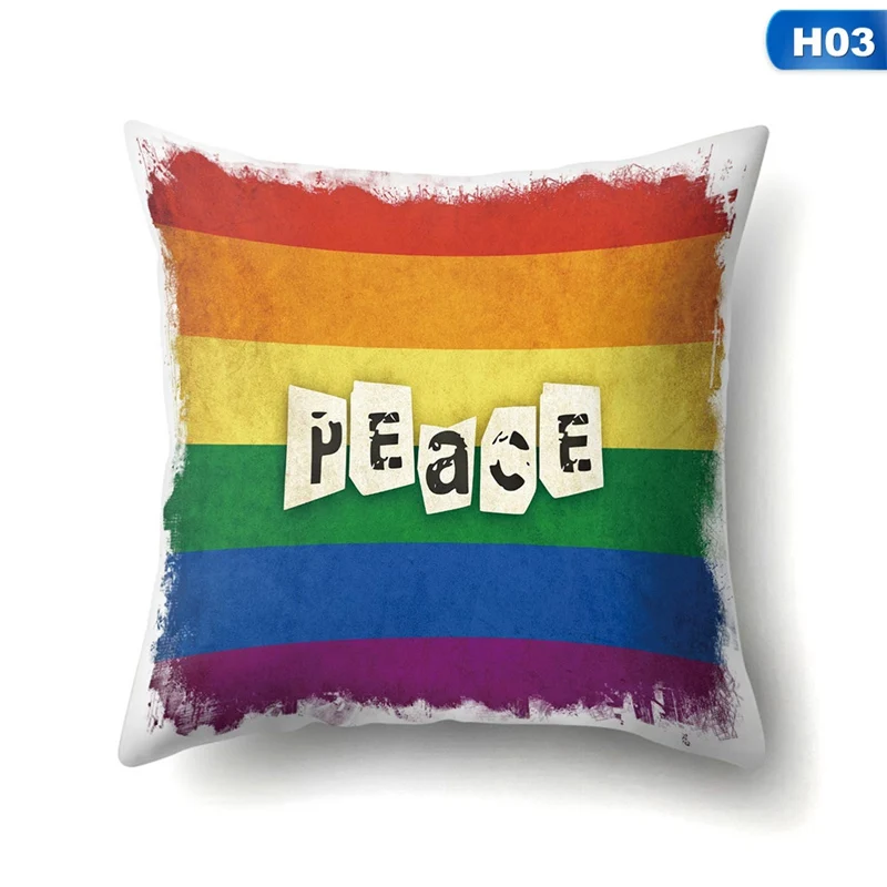 Чехол для подушки Pride Rainbow Peace & Be Strong декоративный чехол дивана|Наволочка| |