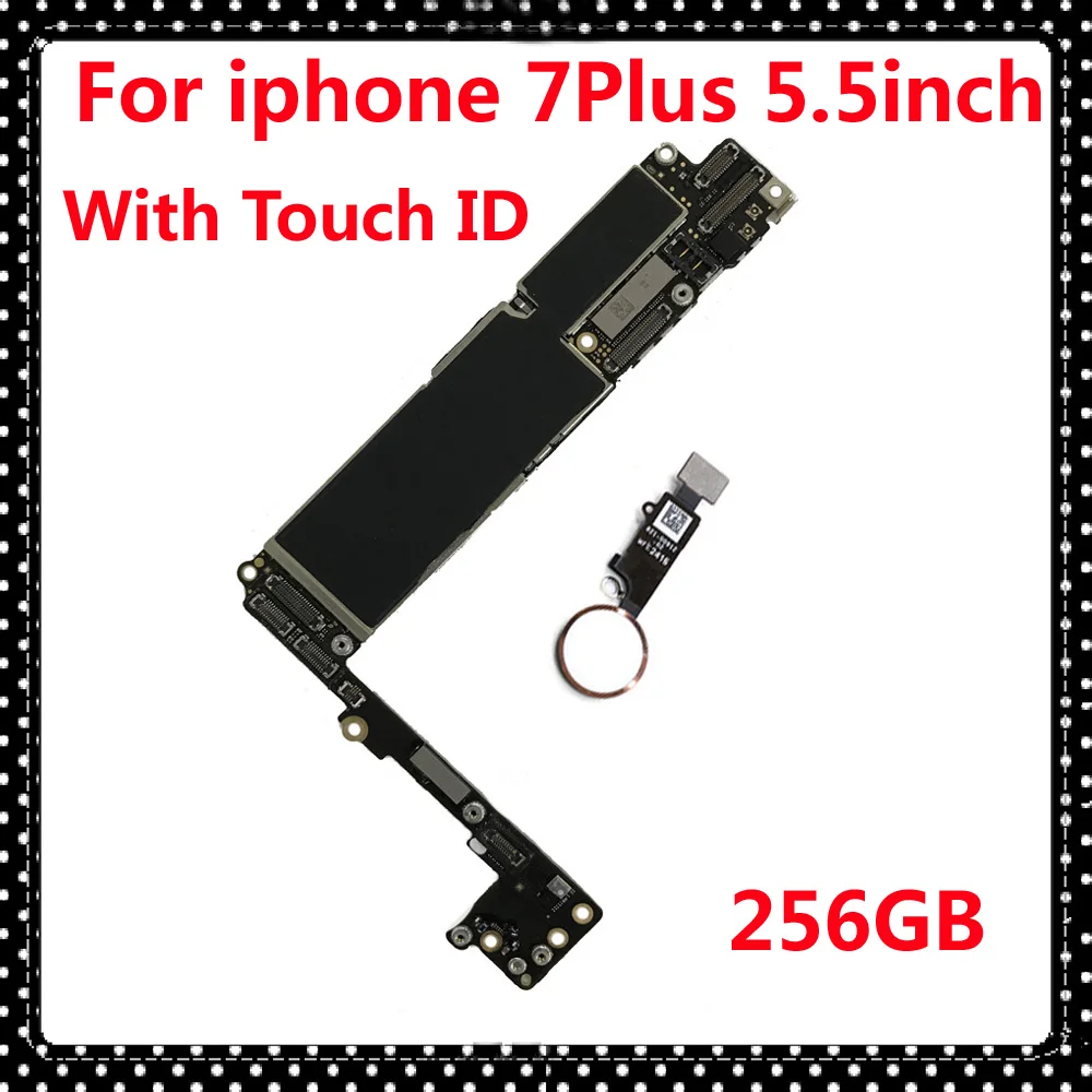 

256gb Clean iCloud IOS System For iphone 7Plus 7 Plus Mainboard original motherboard with / without Touch ID unlock Logic board