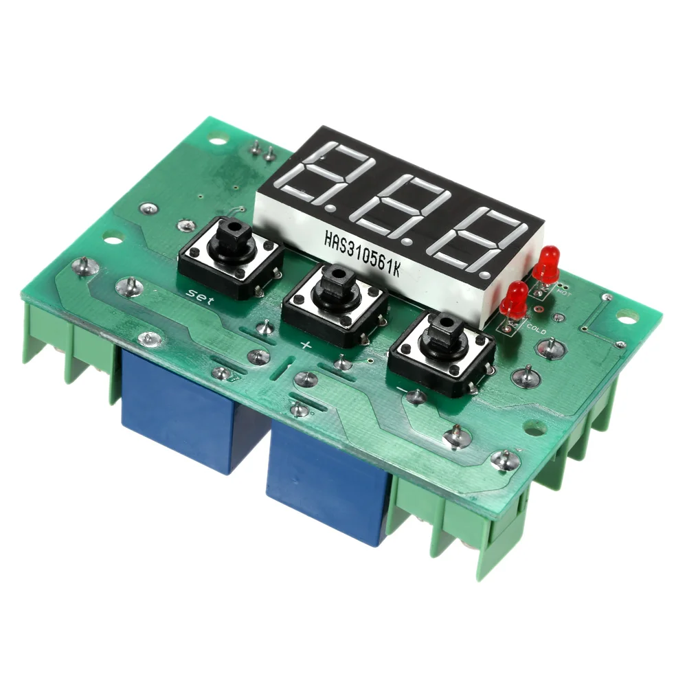 

2 Channel Automatic Switch Thermostat Adjustable 12V Temperature Controller Relay Output High/Low Temperature Alarm