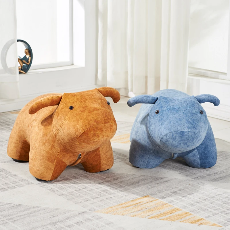 cheap Creative cow sitting small child sofa stool home style animal shoes bench