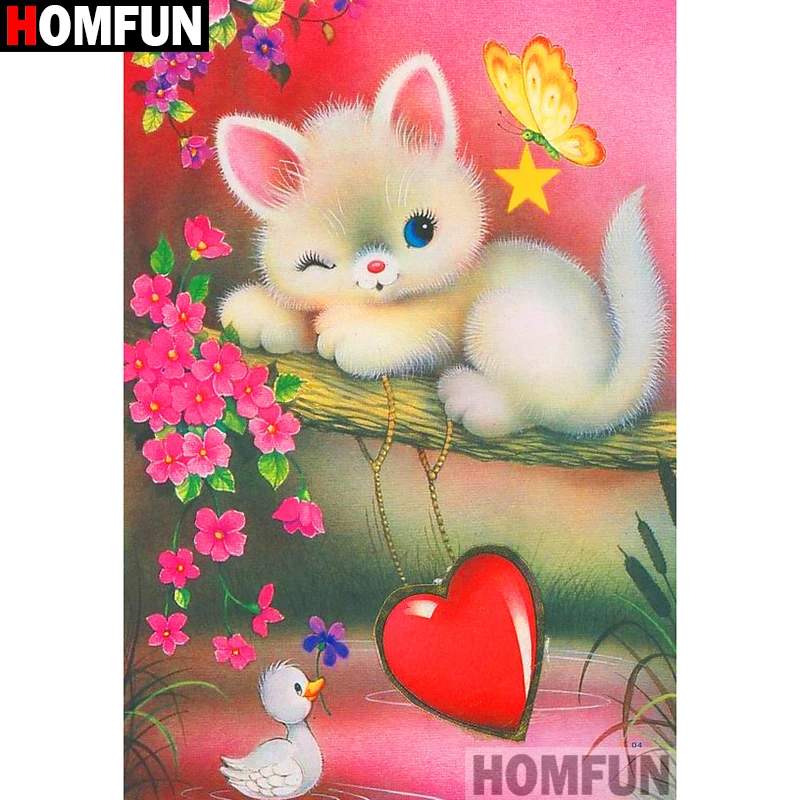 Алмазная 5D картина HOMFUN сделай сам вышивка крестиком из квадратных/круглых страз