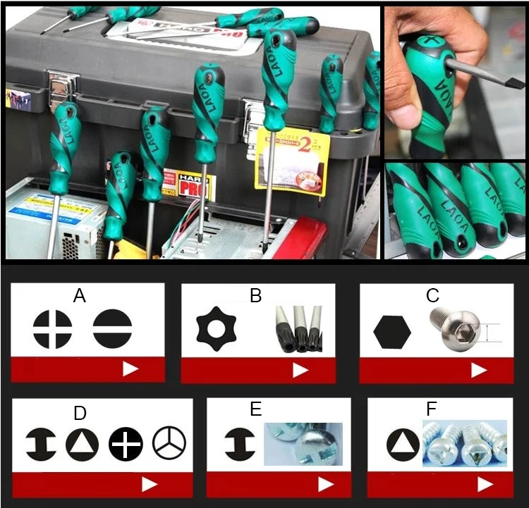 LAOA S2 Y Тип Y Форма d Магнитная отвертка с наконечниками болт отвертка специальные отвертки