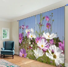 New Flowers butterflies Printing Luxury 3D Blackout font b Curtains b font For Living room Bedding