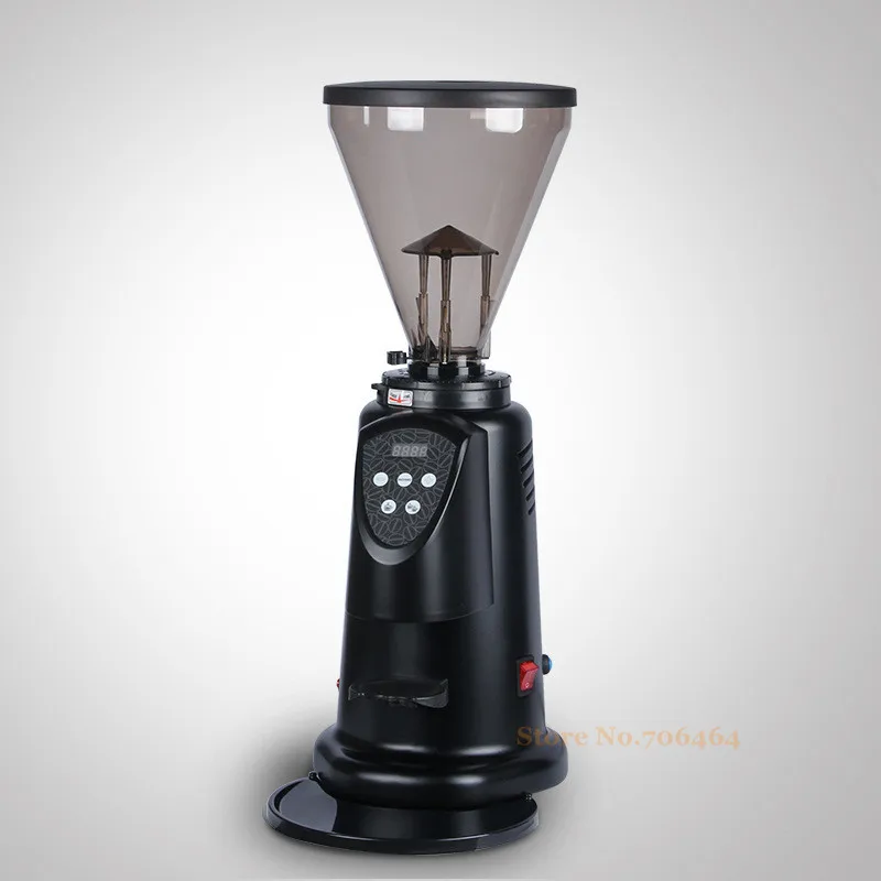 

Commerical Super power electric coffee grinder automatic aluminum burr conical coffee mill high quality wholesale appliance