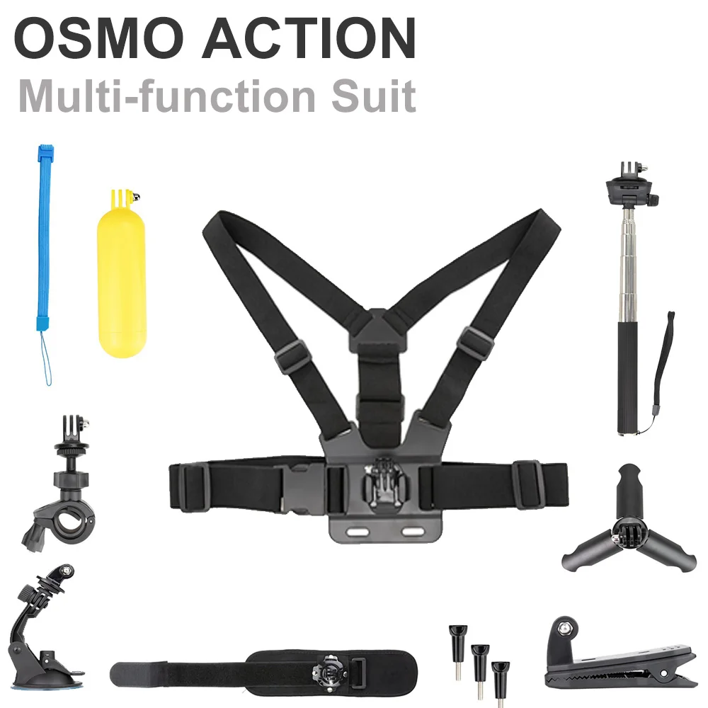 Для DJI Osmo экшн Спортивная камера Многофункциональный костюм Автоспуск удлинитель штатив ручной ремешок Спортивная камера аксессуары наборы