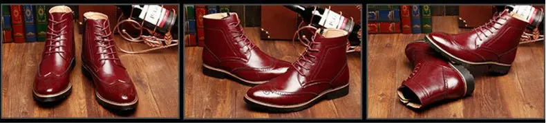 Men's Boots Lace-up Fashion Boot Black Shoes Men Boots Chelsea Genuine Leather Winter Shoes Mens Military Boots Men Combat Brand (13)