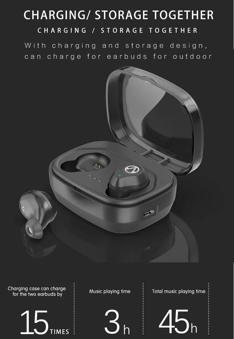 IPX7 Waterproof Wireless headphones 