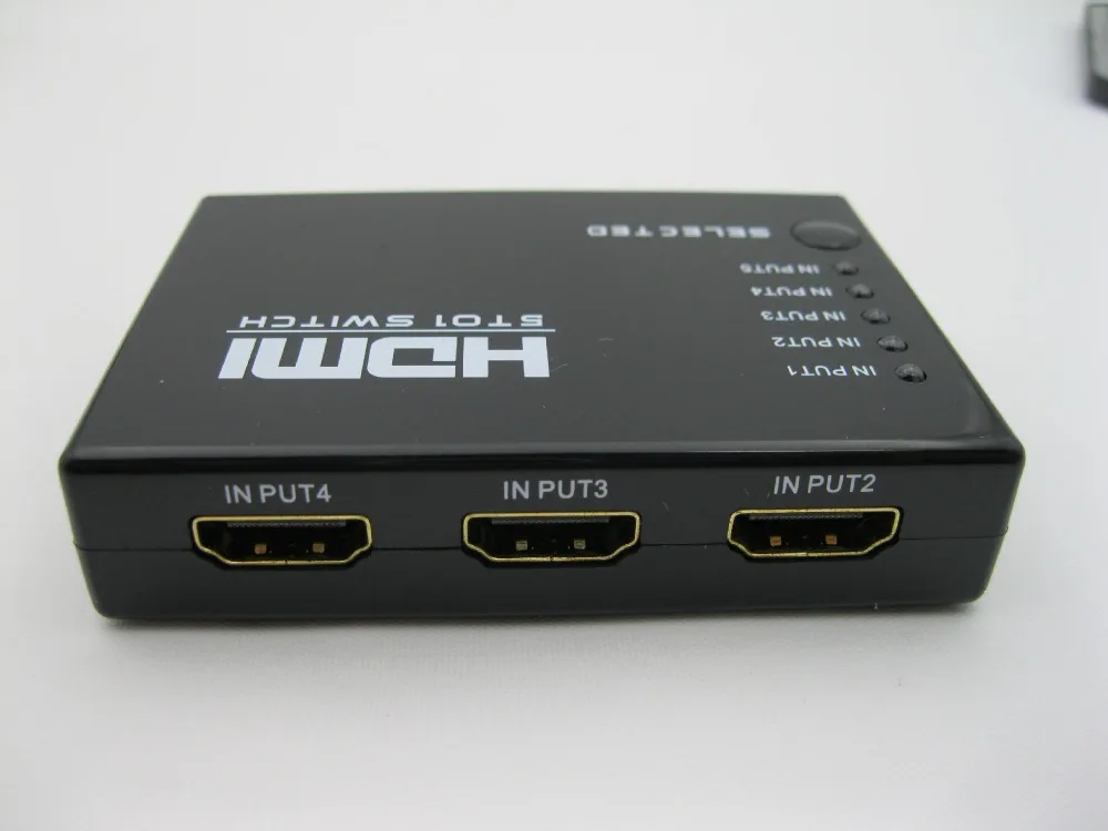 New Mini 4K*2K 5 Port HDMI Switch 5x1 HDMI Switcher 3 input 1 output Splitter HDMI Port for HDTV 1080P Video with Remote control