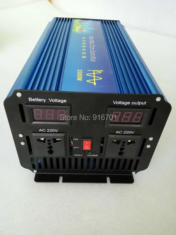 

free shipping 3500W Peak Power 7000W Pure Sine Wave Inverter with Digital Display