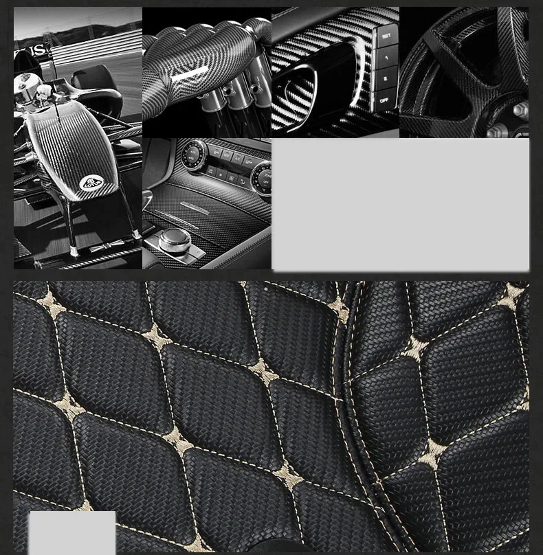 Для Nissan X trail T32 X-trail- автомобильный Полный автомобильный коврик из углеродного волокна, кожаная накладка для ног, декоративная накладка, автомобильные принадлежности