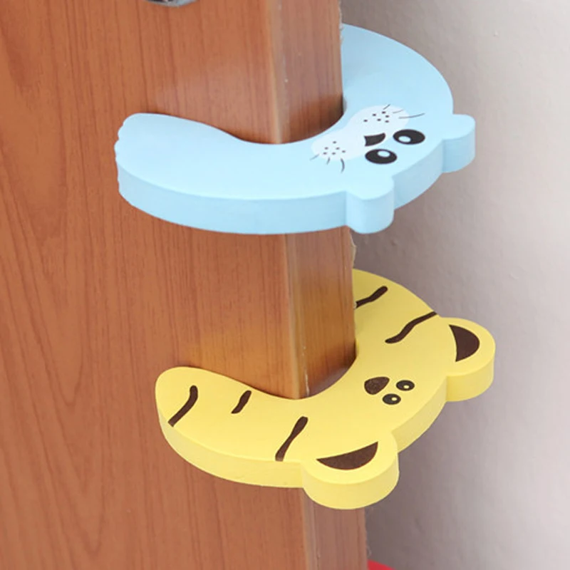 5pcs/lot Kids Baby Door Stopper Holder lock Cartoon Animal Jammers Stop