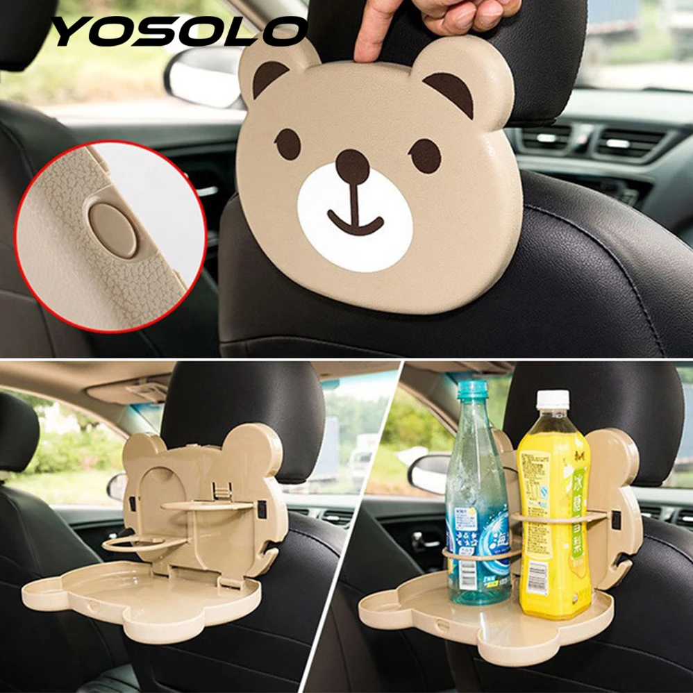 

YOSOLO Car Seat Back Storage Box Stowing Tidying Auto Organizer Tissue Cups Drink Food Holder Hanging Car-styling Foldable Shelf