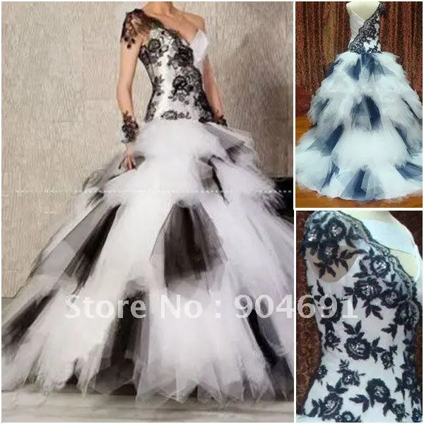 White Layered Prom Dress
