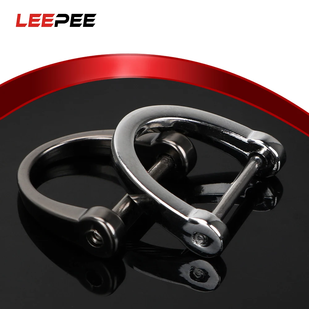 LEEPEE D Shape Horseshoe Car Key Holder Ring Thick Rod Keychain Metal Chain Interior Accessories Classic Car-styling | Автомобили и