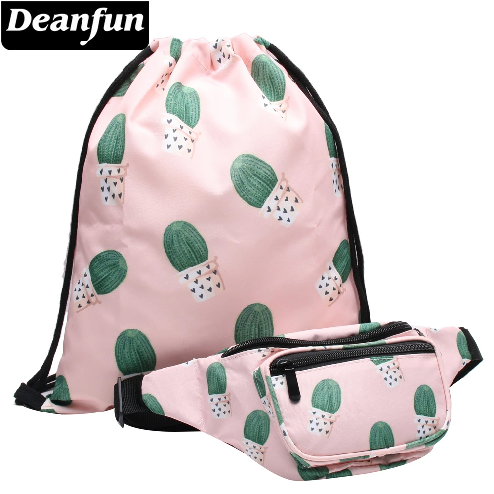 

Deanfun 2 PCS/Set Waist Pack 3D Printed Cactus Pattern Bags Fanny Packs for Women Travelling DS1