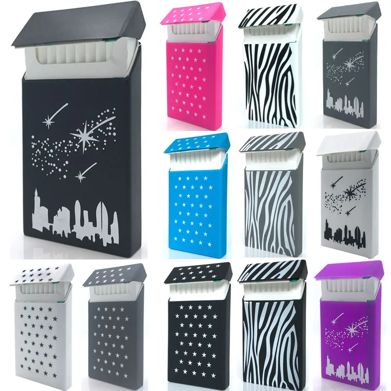 

[inFour+] New Stars 10.5*5.8*1.4CM Lady Slims Silicone Cigarette Case Fashion Cover Elastic Rubber Women Cigarette Box Sleeve