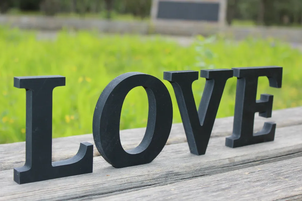 VIFERR Love Lettre décoration en Bois Lettre Amour Table Top autoportant Signe pièce maîtresse Mariage décoration de la Maison 