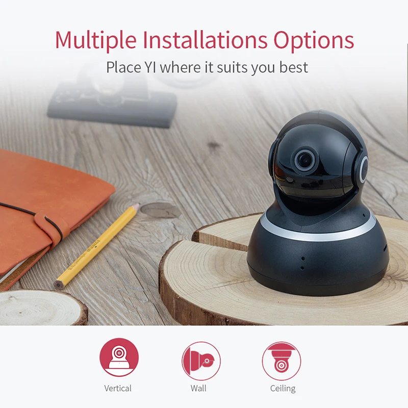  YI Dome Camera 1080P Pan/Tilt/Zoom Wireless IP Baby Monitor Security Surveillance System 360 Degree