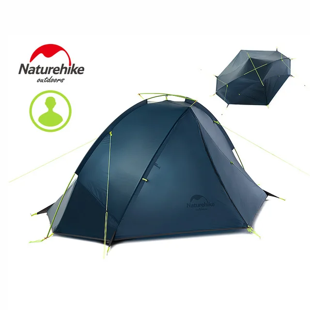 NatureHike Taga 1-2 Человек Палатка Кемпинг рюкзак палатка 20D сверхлегкий ткань NH17T140-J - Цвет: 1Person Navy Blue