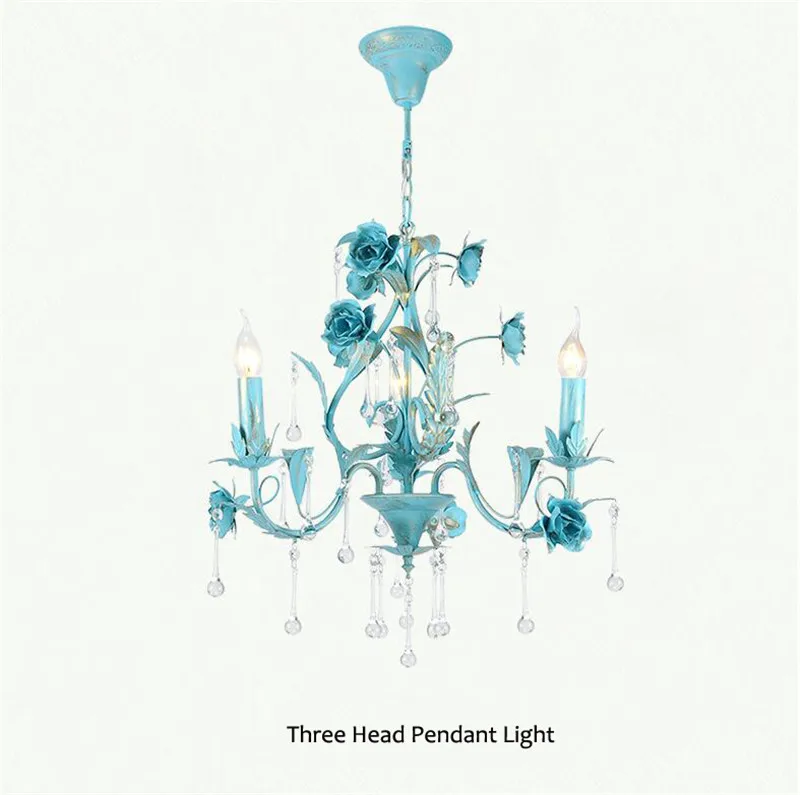 Luxury crystal blue pendant light (21)
