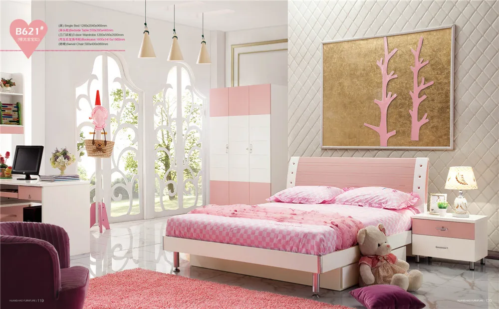 Twin size bedroom set with wardrobe 0429 B621in Bedroom Sets from