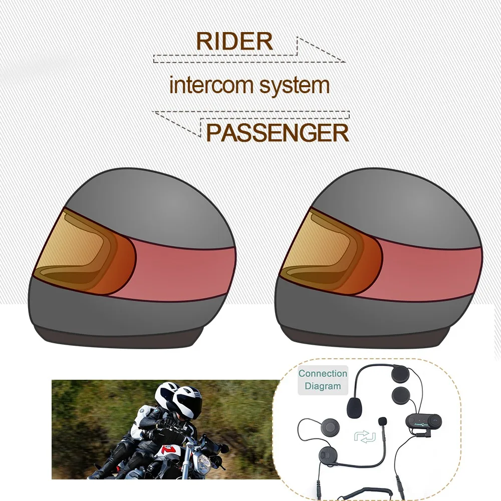 Один для разговора bewteen rider и pillion/слушать музыку/принимать звонки! Bluetooth мотоцикл телефонных разговоров без необходимости пиллинг гарнитура