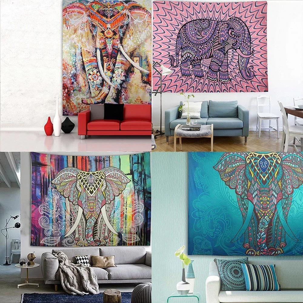 21 designs choose elephant tapestry colored printed decorative mandala tapestry indian bohemia boho wall carpet 130cmx150cm - Wall Carpet Designs 21 designs choose elephant tapestry colored printed decorative mandala tapestry indian bohemia boho wall carpet 130cmx150cm - Wall Carpet Designs