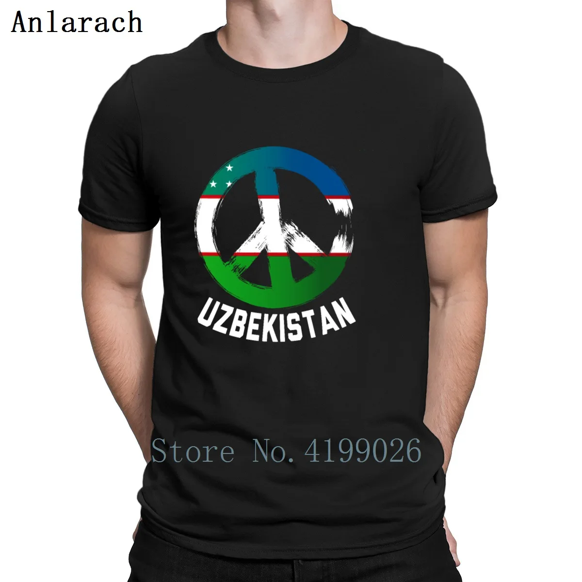 Uzbean Peace Sign футболка забавная мужская летняя футболка с надписью аутентичная одежда Европейский размер против морщин