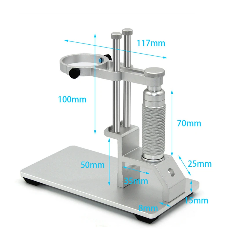 40 мм Калибр алюминиевый сплав цифровой микроскоп кронштейн регулируемая регулировка подъема вертикальный кронштейн