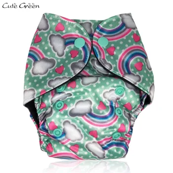 

Newborn Cloth Diaper AIO Washable Cover PUL Bamboo Charcoal With Microfiber Diaper Insert Reusable Nappies Baby Cloth Diapers