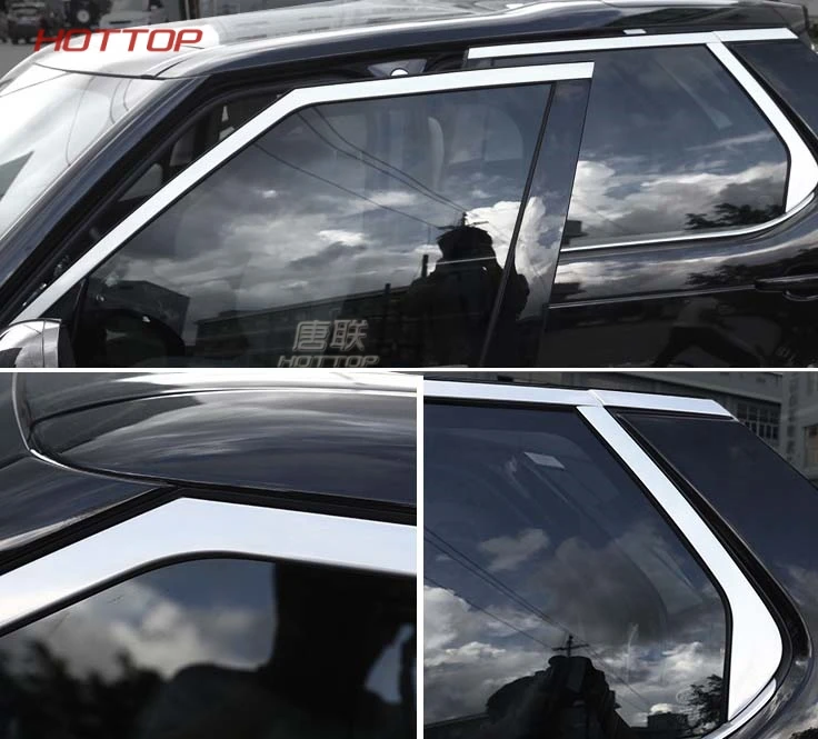 Автомобильная дверь полное окно рама, окно формование порогов Накладка подходит для Land Rover Дискавери 5 LR5 2017 2018